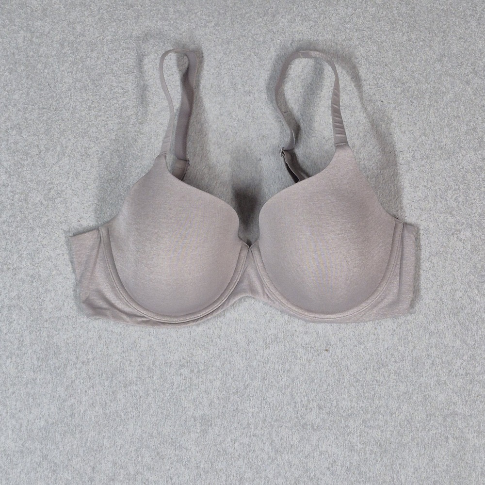 Ambrielle Women Bra 38C Gray Everyday Full Coverage T Shirt Underwired